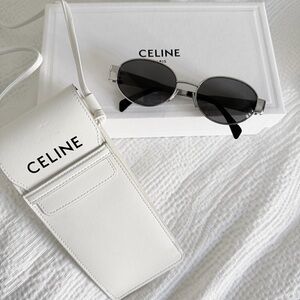 Celine Silver and Black Sunglasses